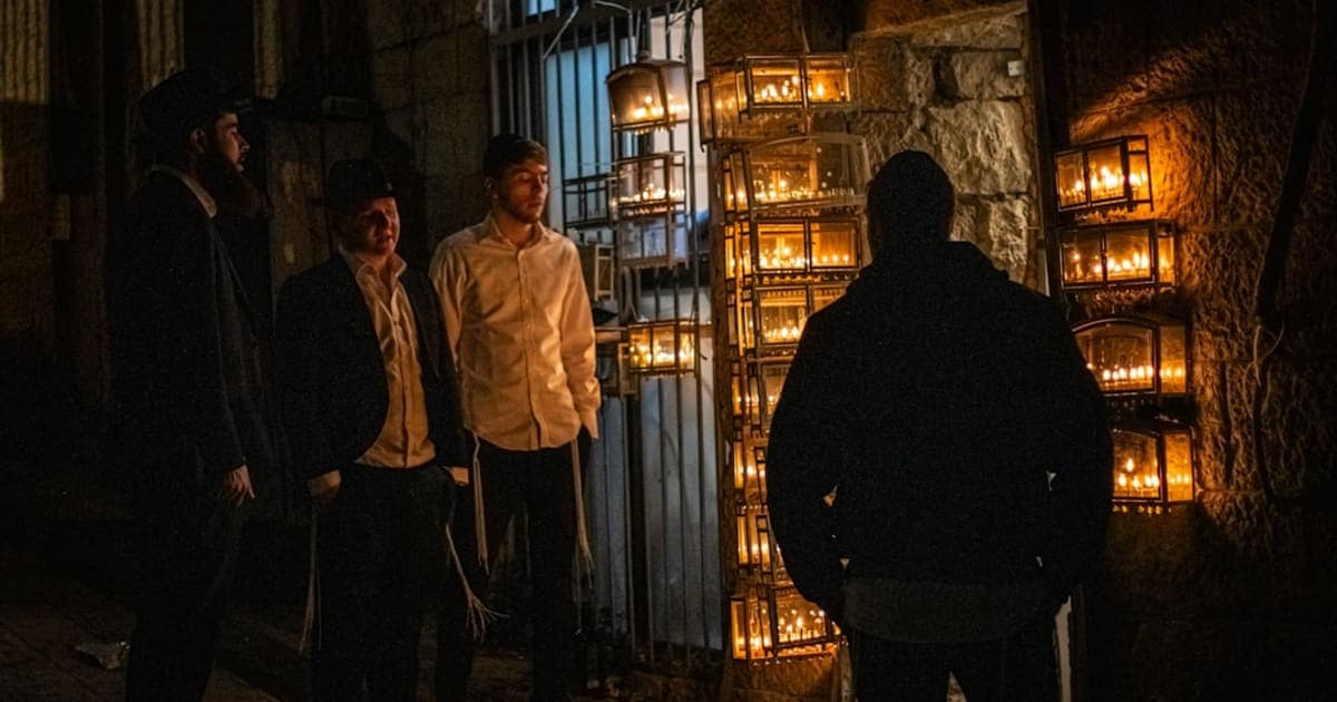 Lighting the Menorah